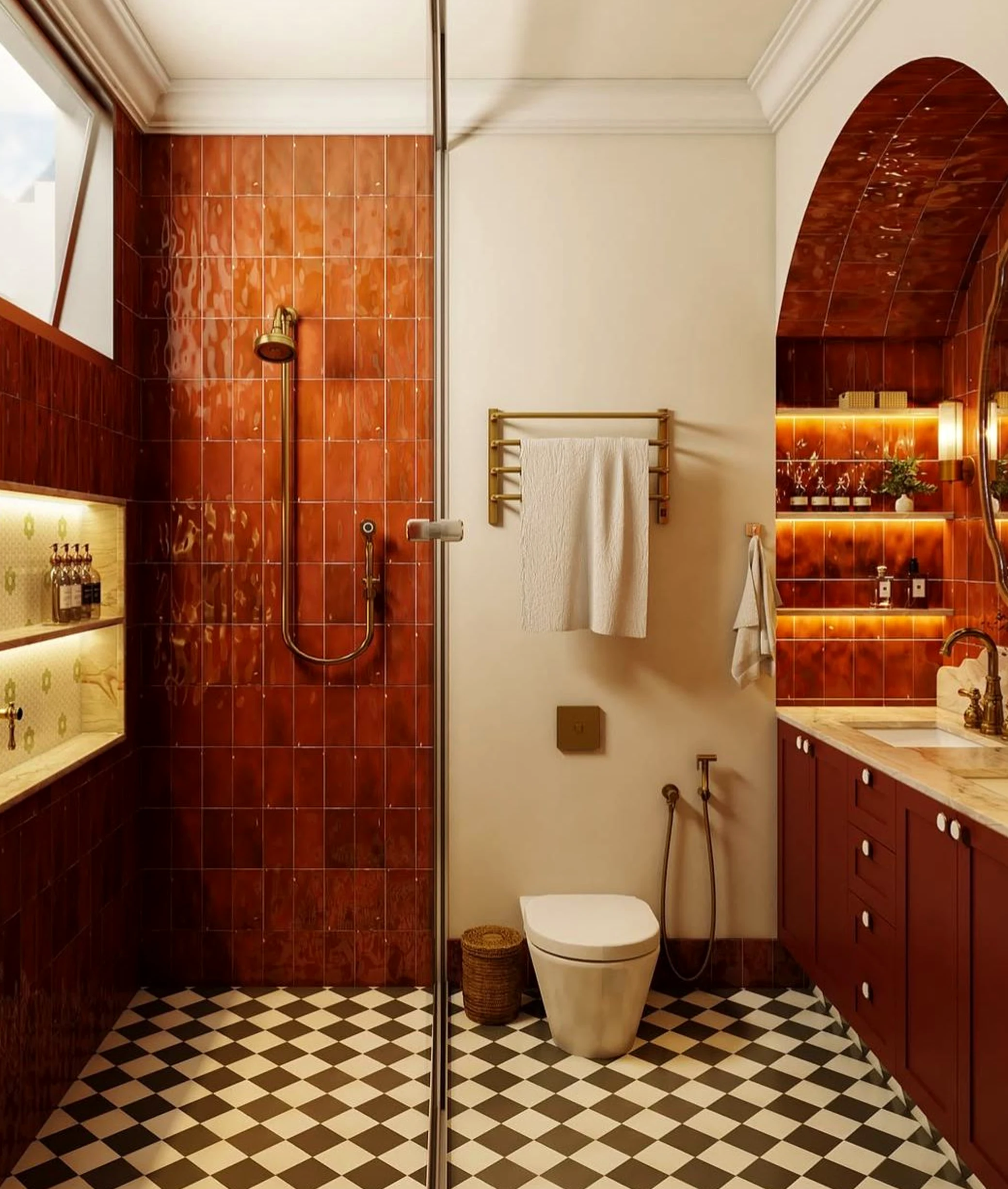 Layered tile detail introduces movement into the setting, keeping the atmosphere visually grounded.