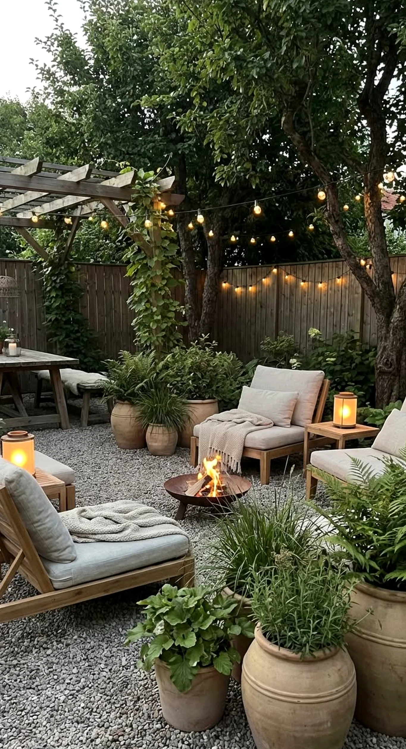 Bright outdoor lounge supports the sitting area through movement, leaving the space feeling settled and welcoming.