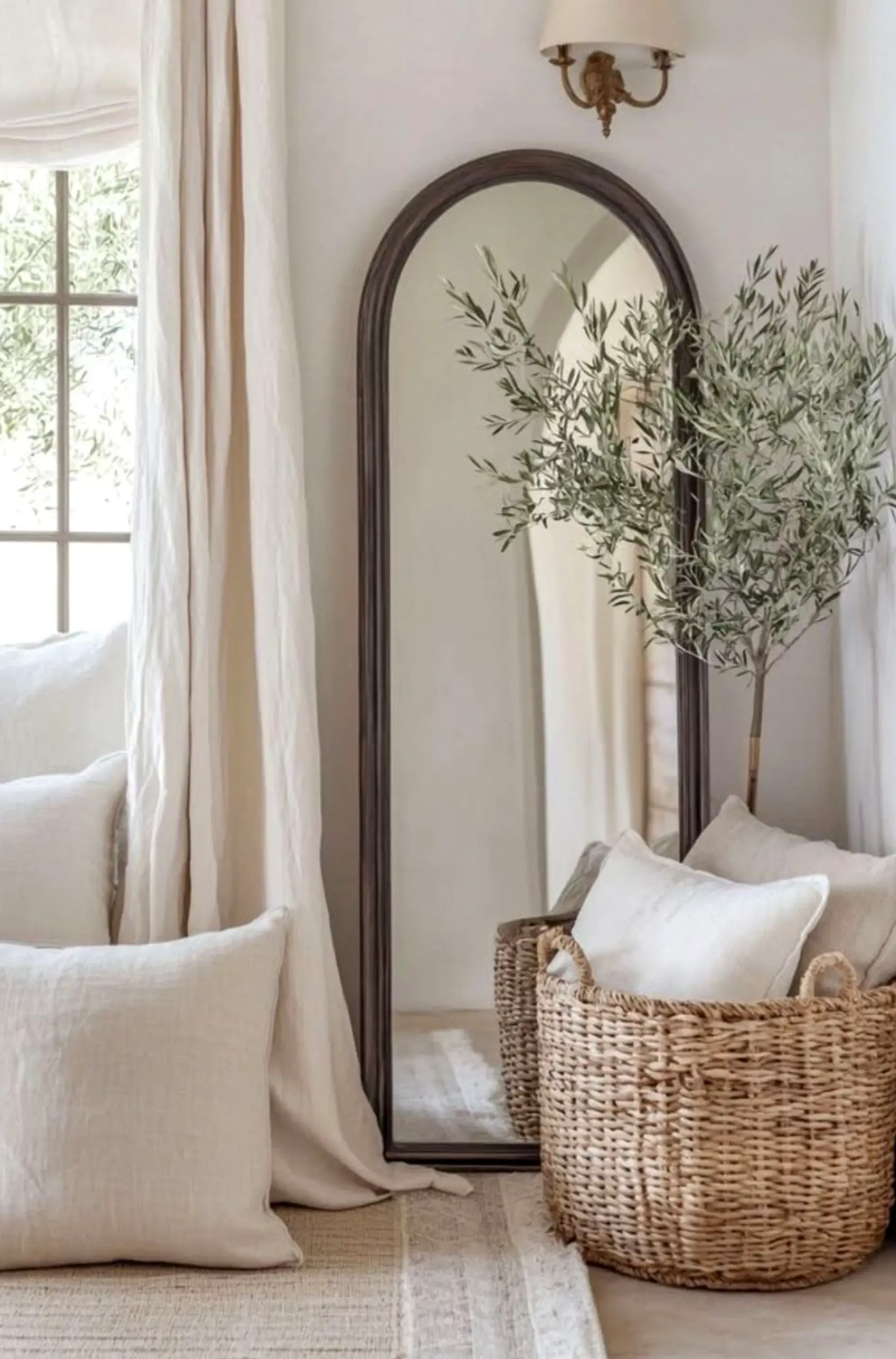 Bright woven chair brings a useful note of rhythm, making the view feel fresh and intentional.
