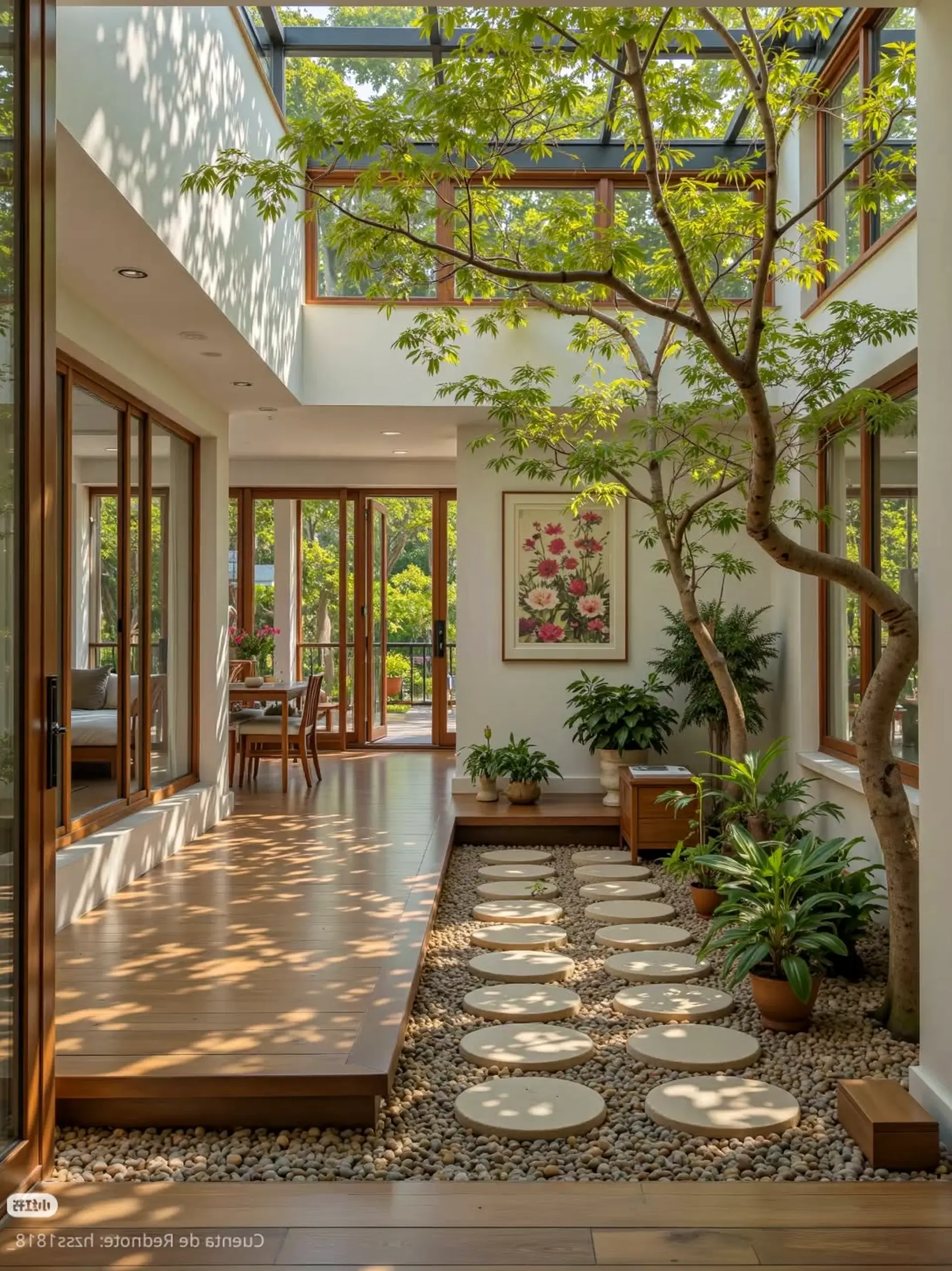 Bright arched doorway brings a useful note of charm, making the room feel bright but not busy.