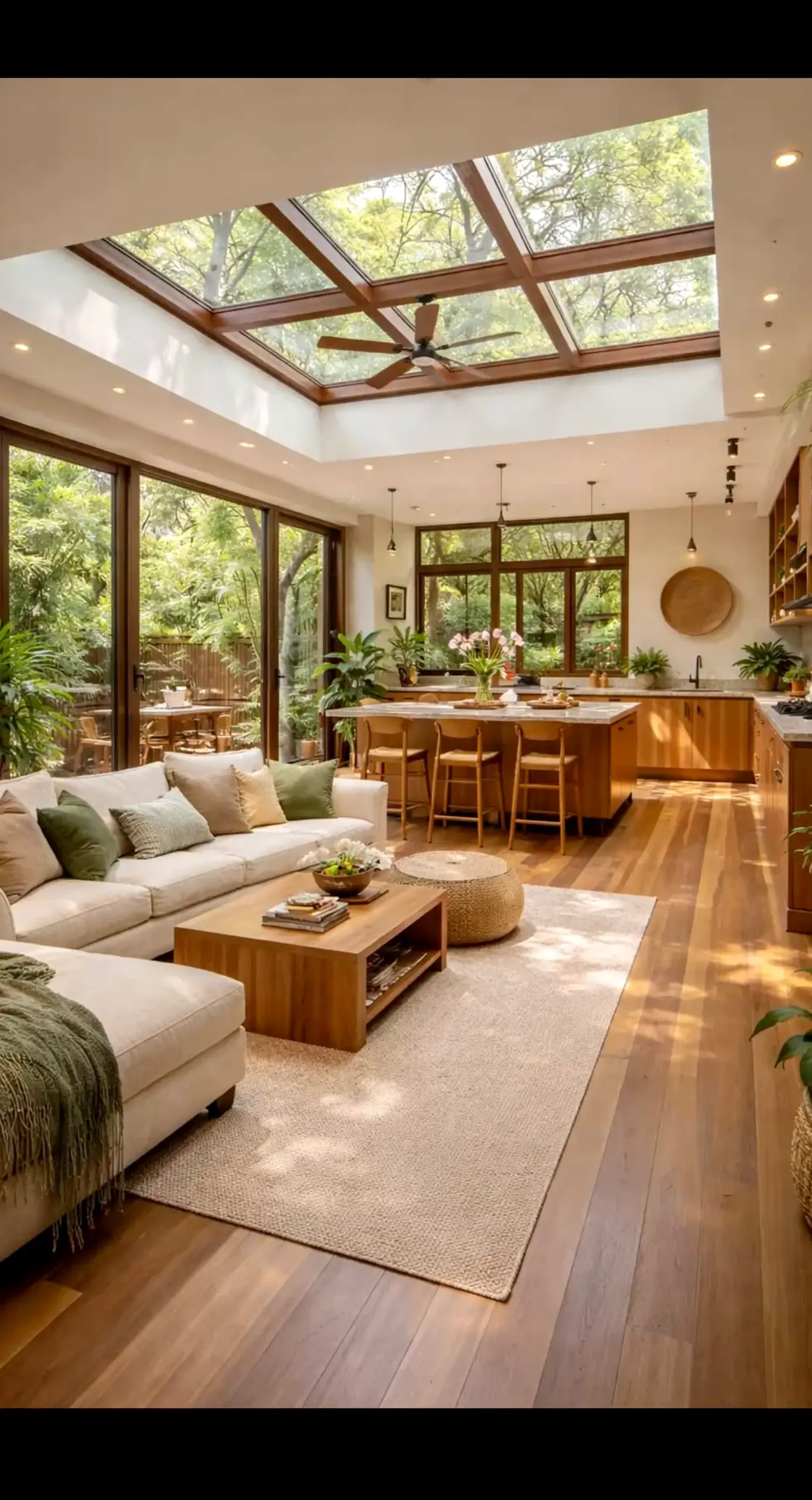 Bright outdoor lounge adds a clear layer of softness, helping the sitting area feel clear and inviting.