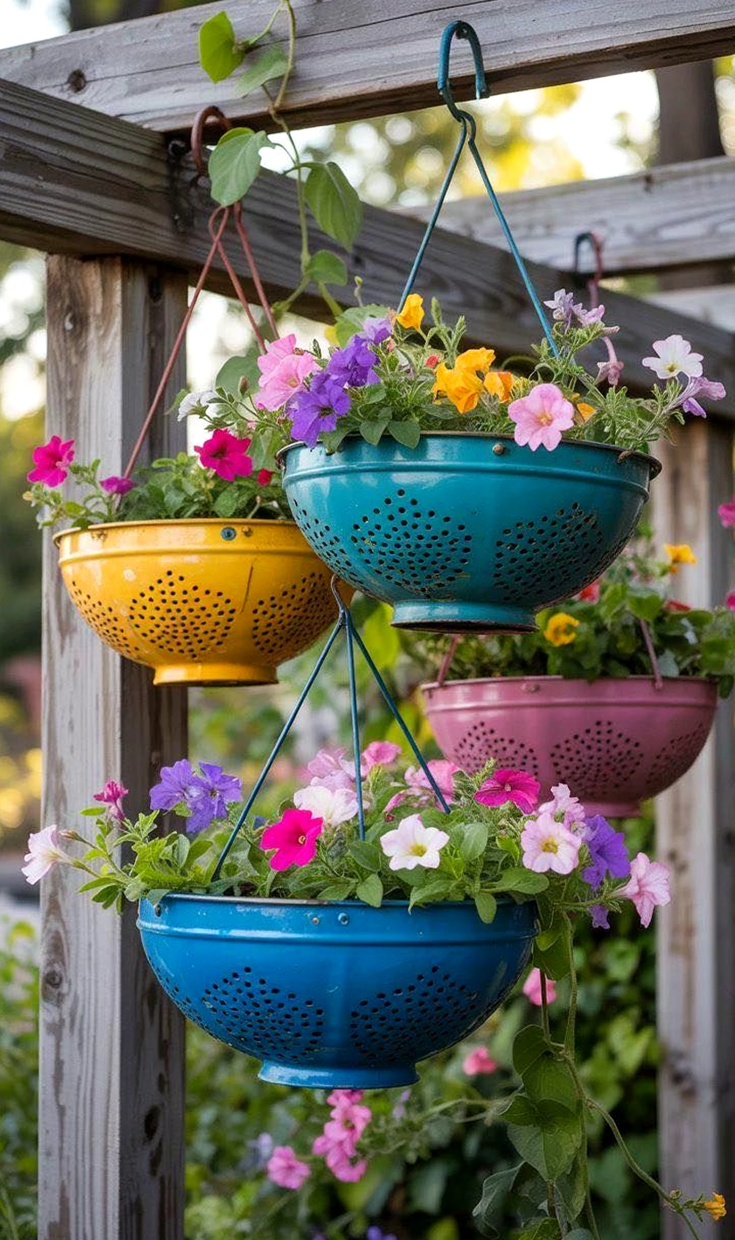 Sunny garden border introduces charm into the wall, keeping the atmosphere soft at the edges.