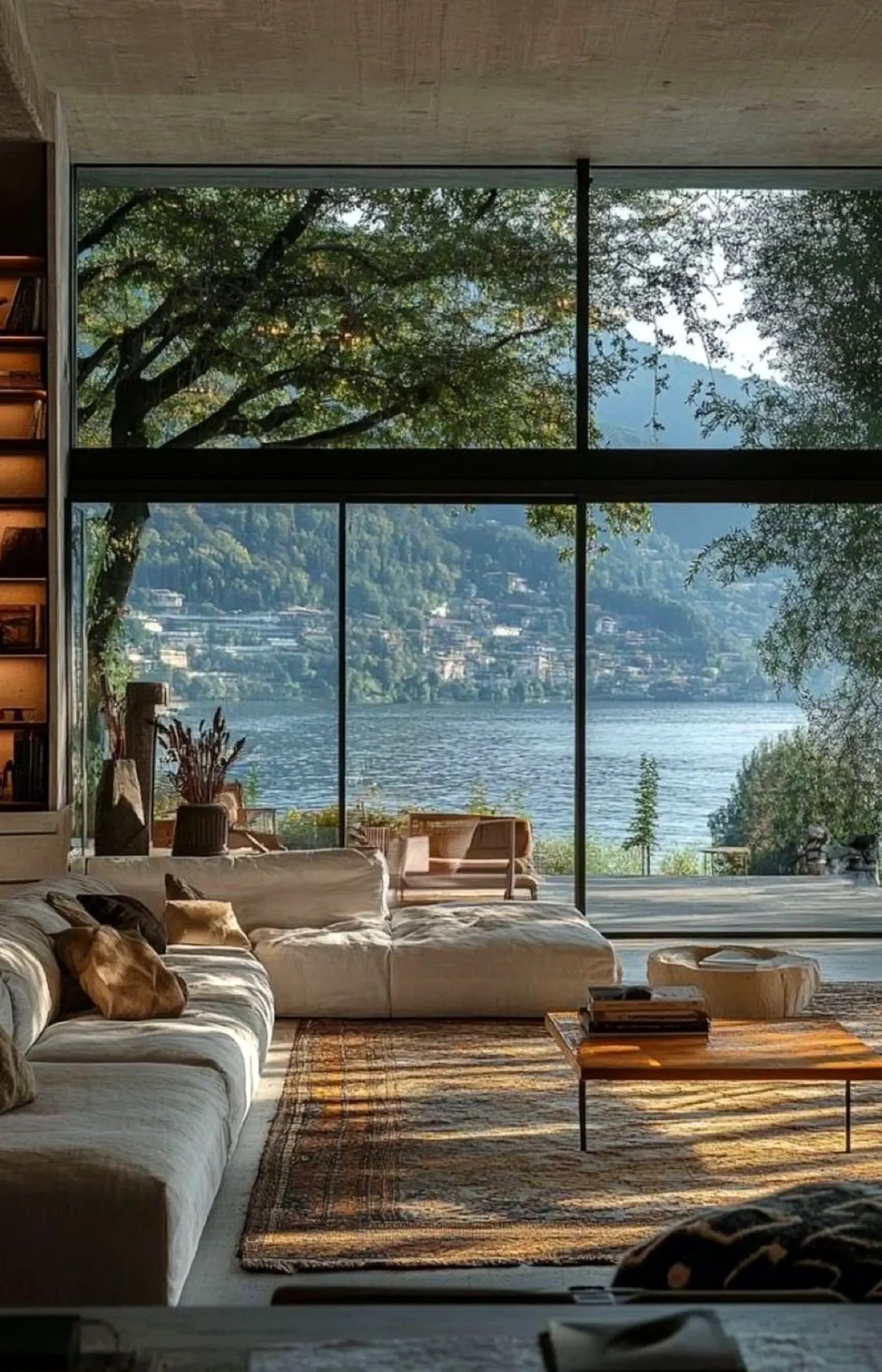 Sunny patio corner draws attention to charm while the view stays pleasantly composed.