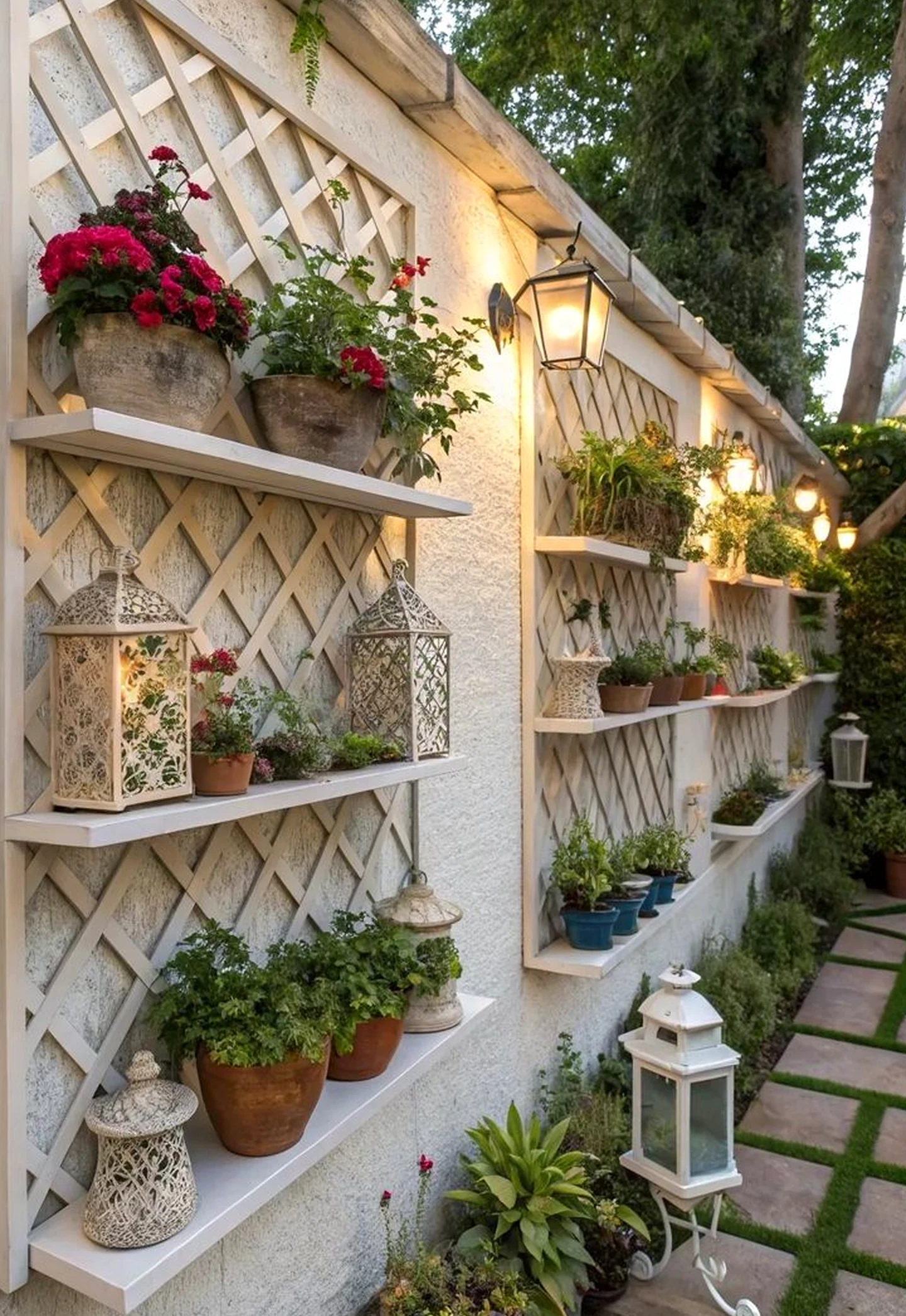 Warm balcony scene anchors the outdoor space with clarity, giving the view a mood that feels easy to enjoy.
