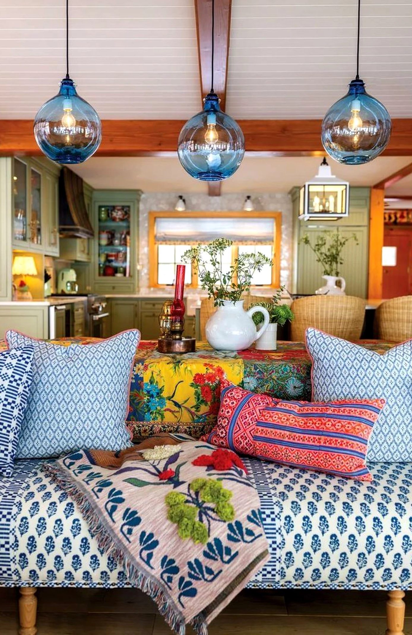 Colorful outdoor lounge anchors the composition with charm, giving the view a mood that feels clear and inviting.