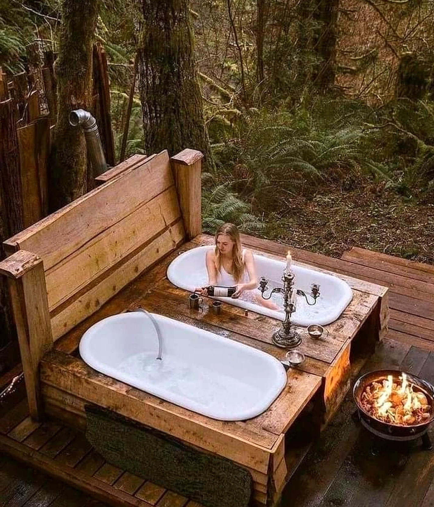 Warm wooden deck brings a useful note of rhythm, making the backdrop feel easy to enjoy.