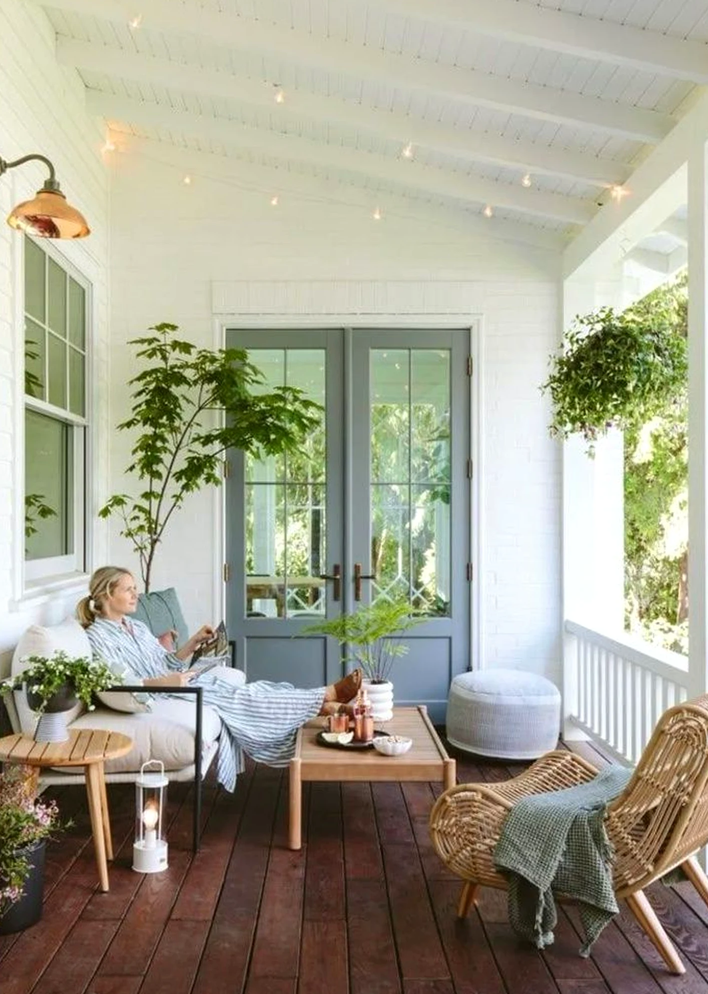 Textured soft sofa anchors the corner with texture, giving the view a mood that feels settled and welcoming.