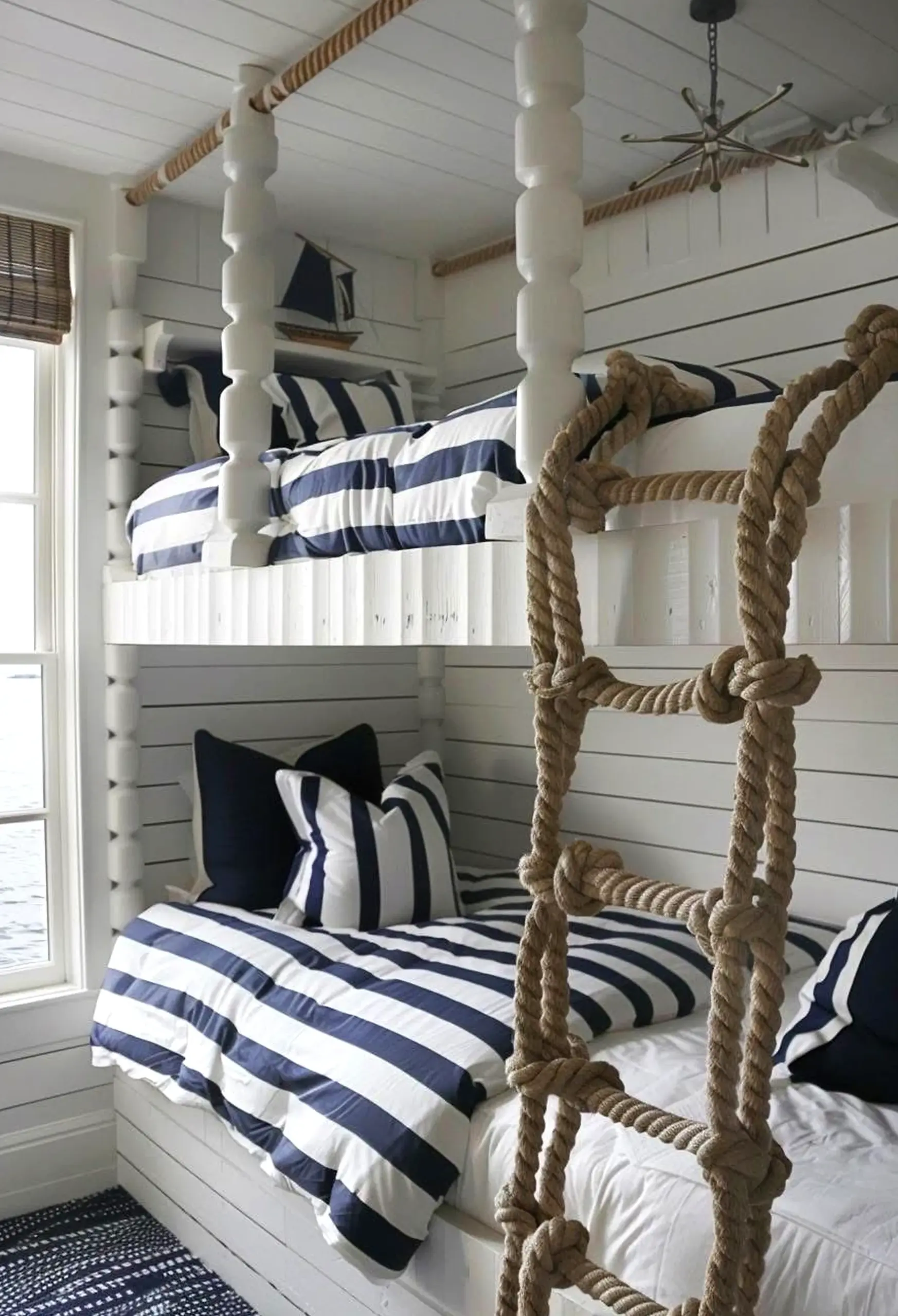 Open bedside layer brings a useful note of contrast, making the garden edge feel fresh and intentional.