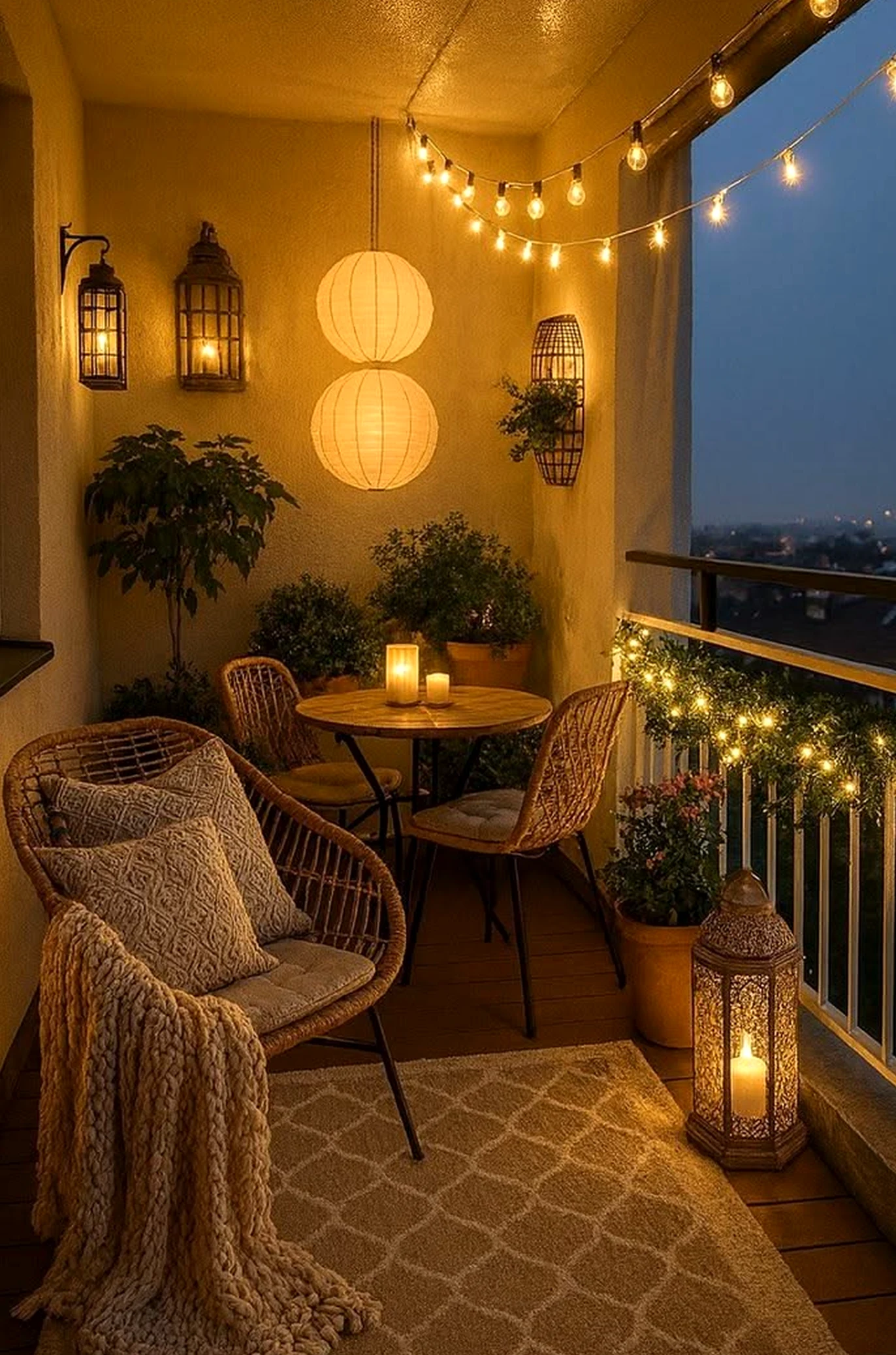 Fresh patio corner brings a useful note of personality, making the entry feel fresh and intentional.