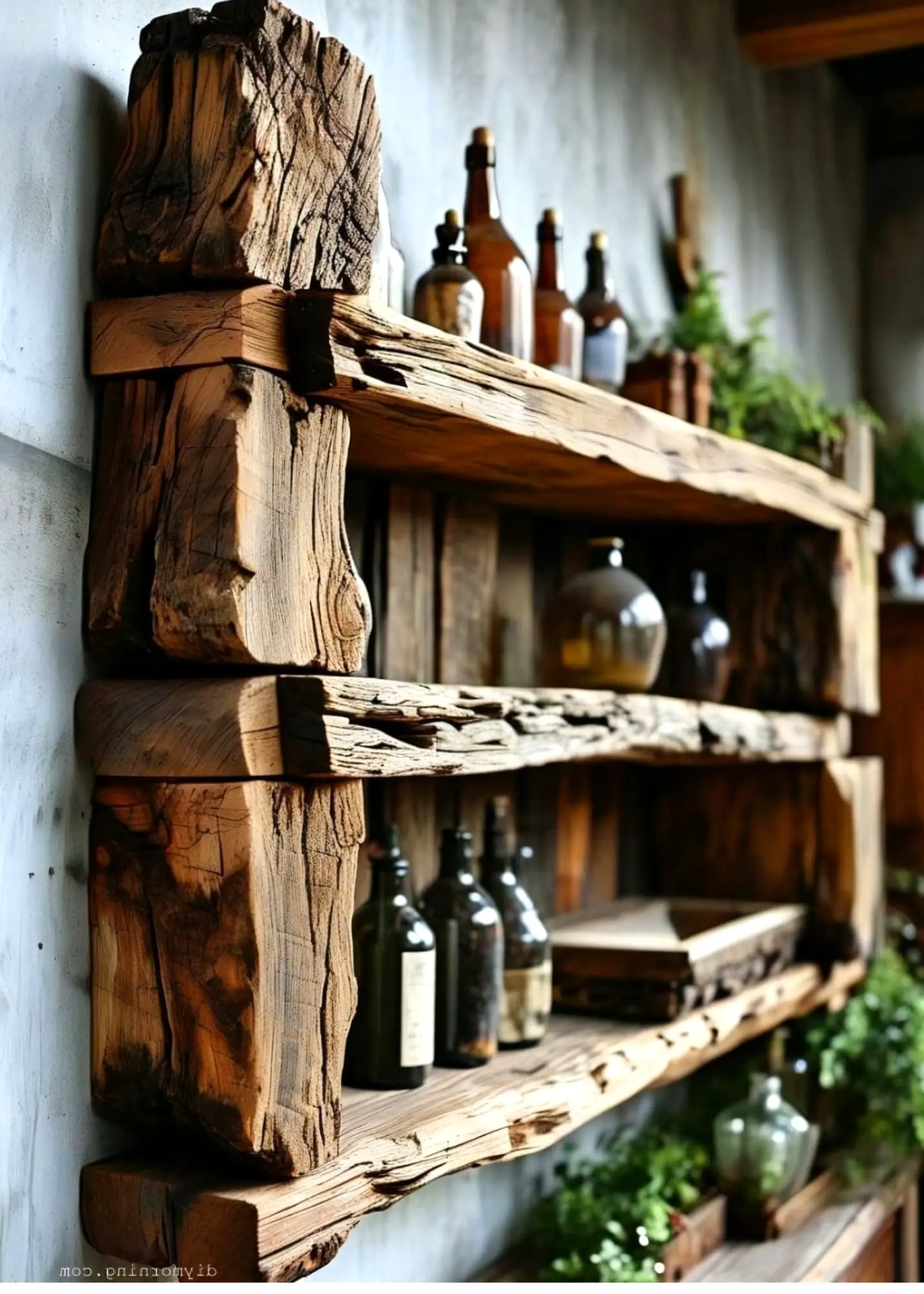 Warm cabinet wall brings rhythm to the arrangement, creating a mood that feels warm without clutter.