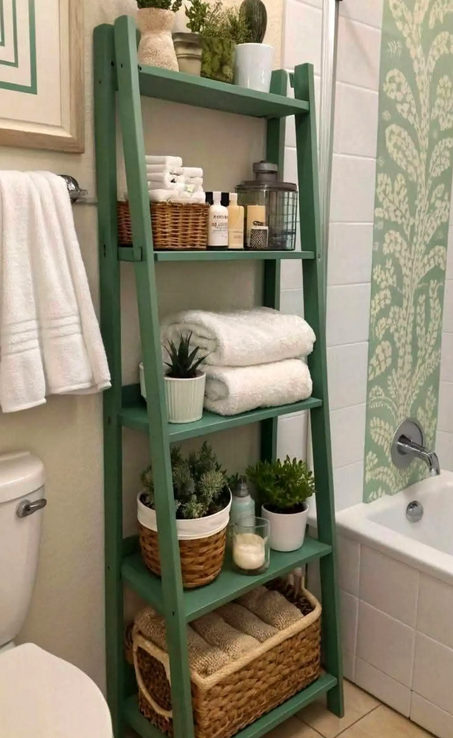 Balanced bathroom vanity gives the entry more freshness, so the whole view feels open and lived-in.
