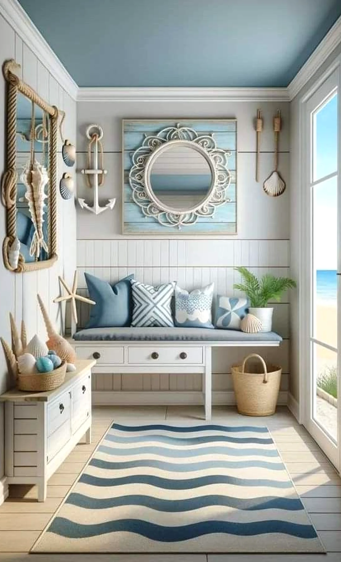 Quiet tile detail introduces movement into the design, keeping the atmosphere pleasantly composed.