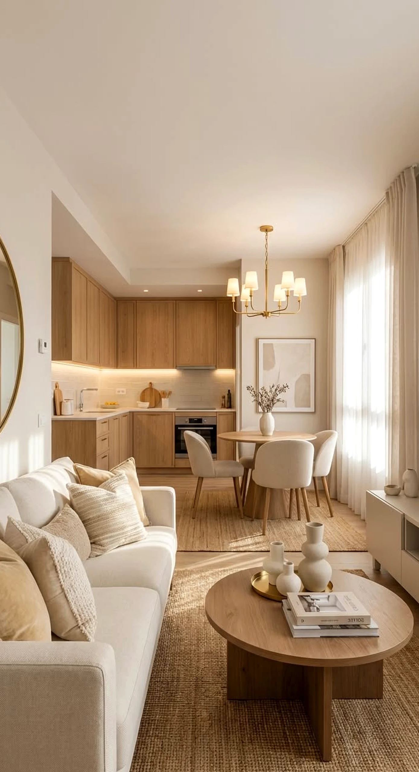 Airy terrace table adds a clear layer of personality, helping the setting feel bright but not busy.
