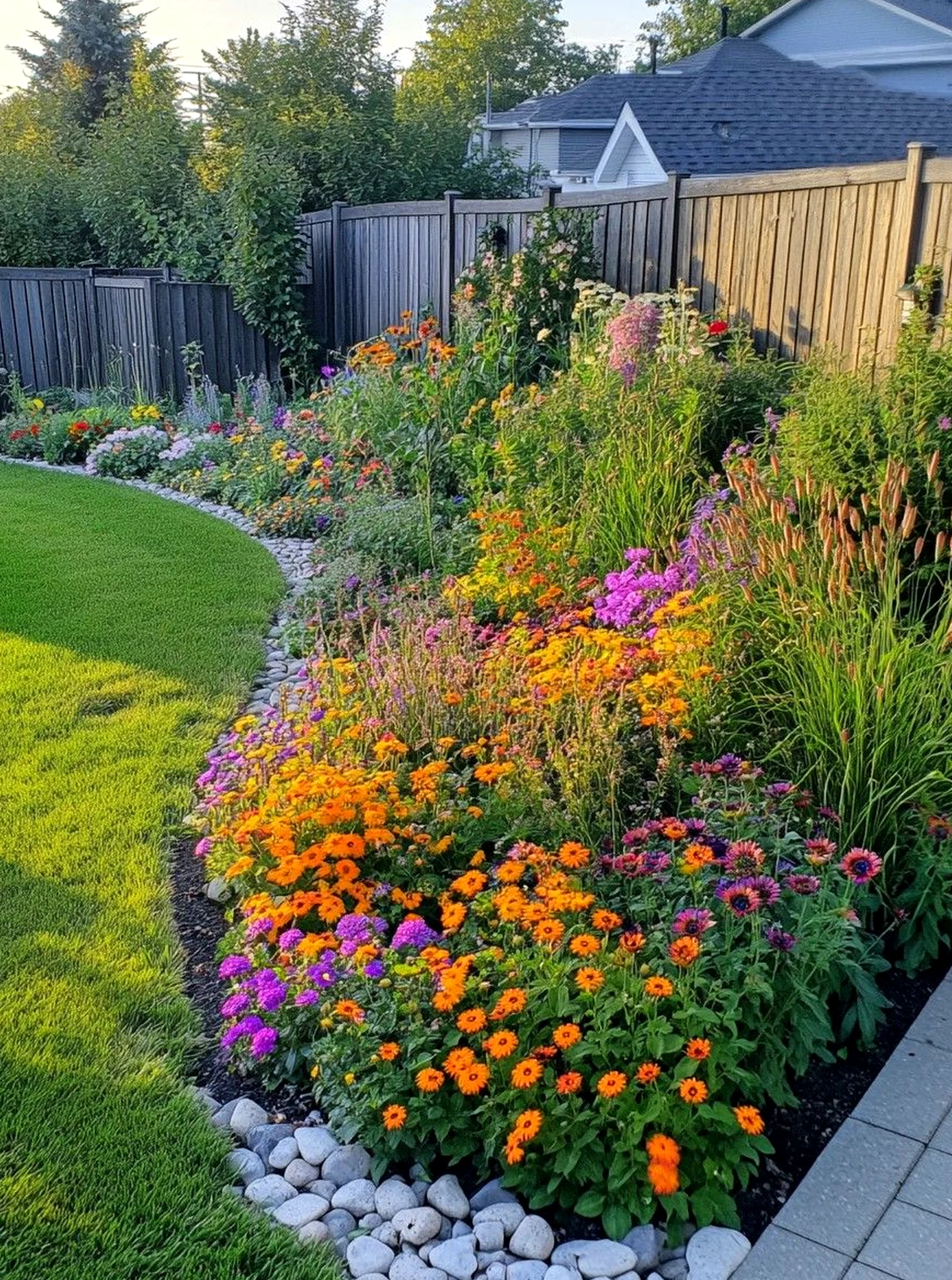 Fresh lamp detail adds a clear layer of softness, helping the room feel visually grounded.