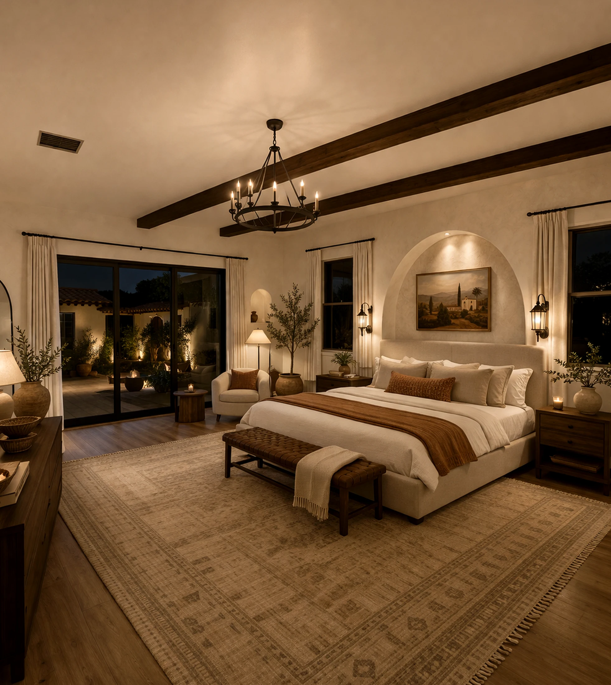 Subtle lamp detail brings a useful note of texture, making the wall feel fresh and intentional.