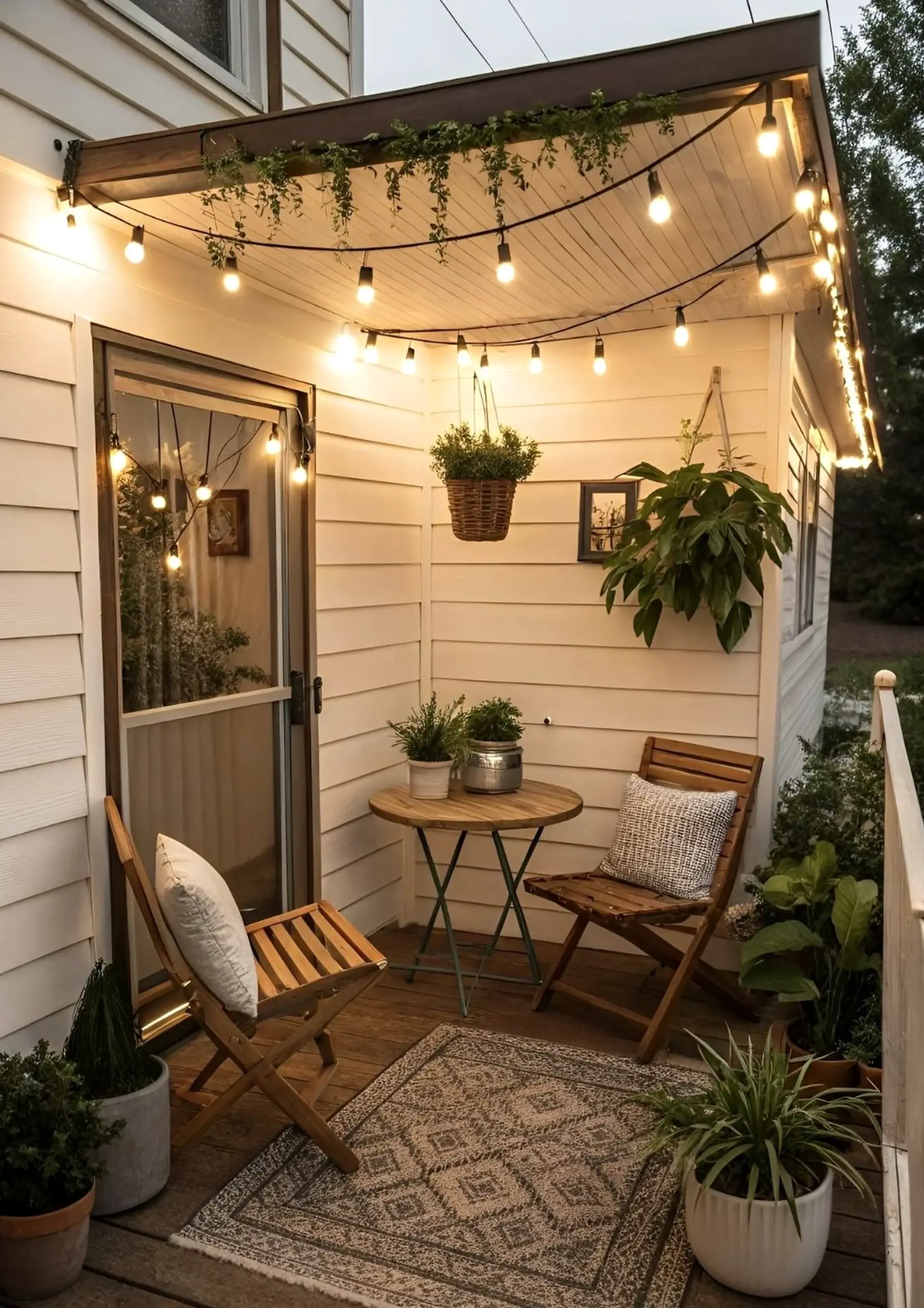 Quiet arched doorway draws attention to freshness while the outdoor space stays soft at the edges.